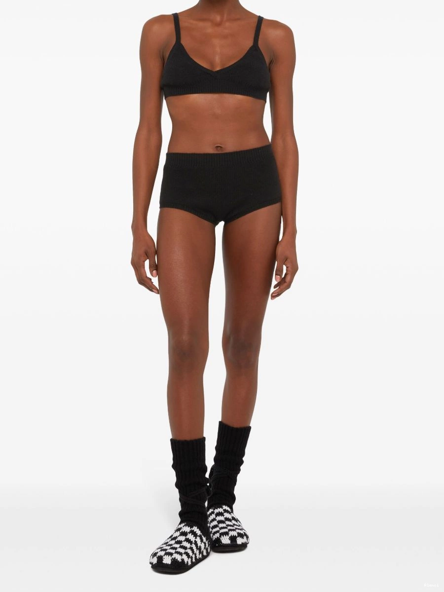 Affordable cashmere v-neck Alanui bralette Women 0807